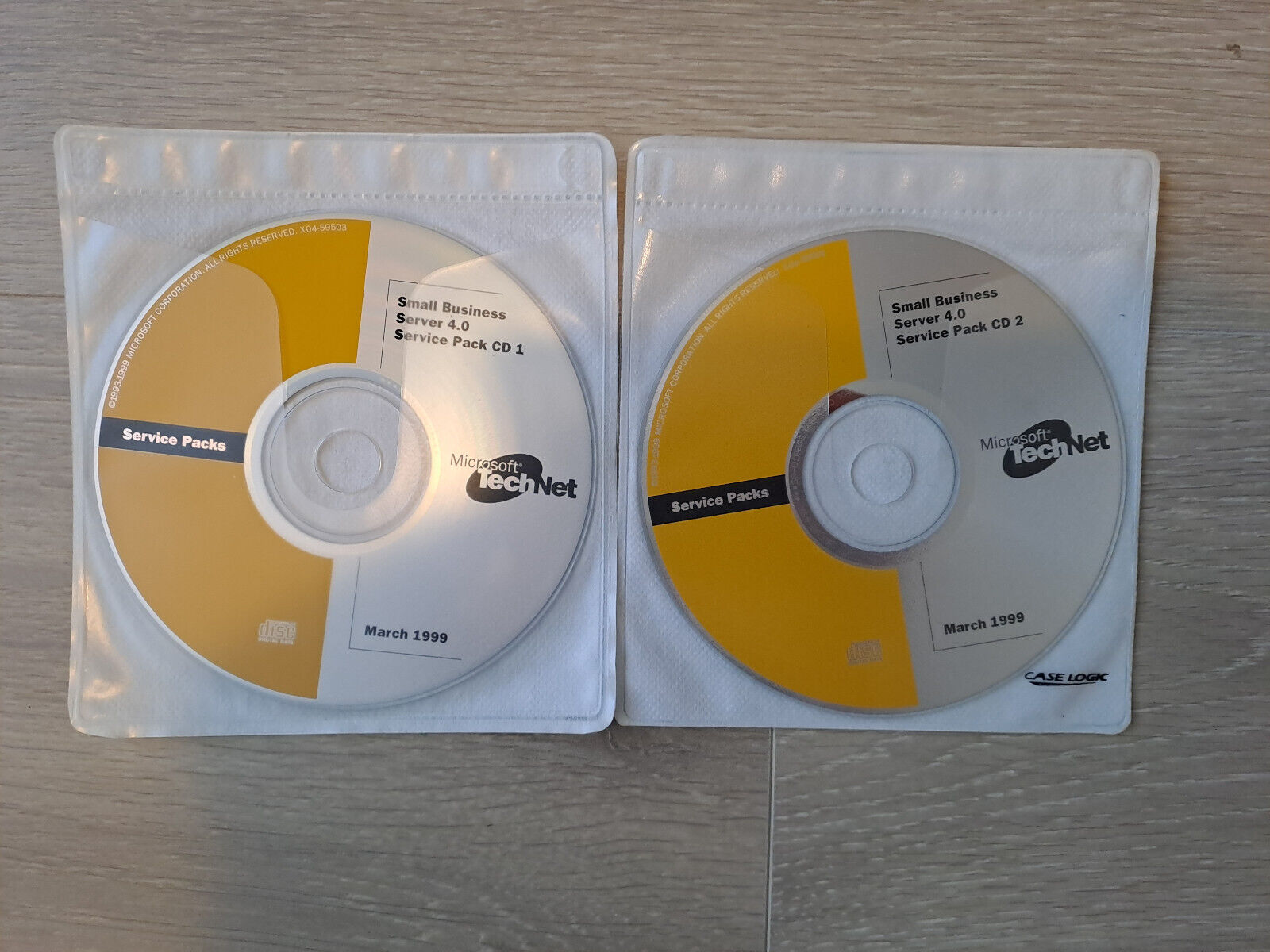 Vintage Microsoft Small Business Server 4.0 Service Pack CDs, 1999 TechNet