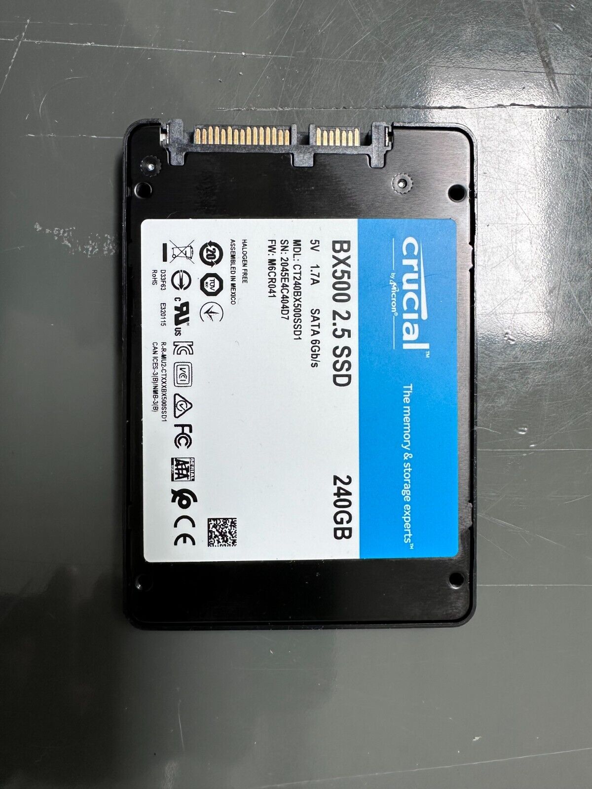 Crucial BX500 240GB Internal SSD,Micron 3D NAND SATA CT240BX500SSD1 - OEM item