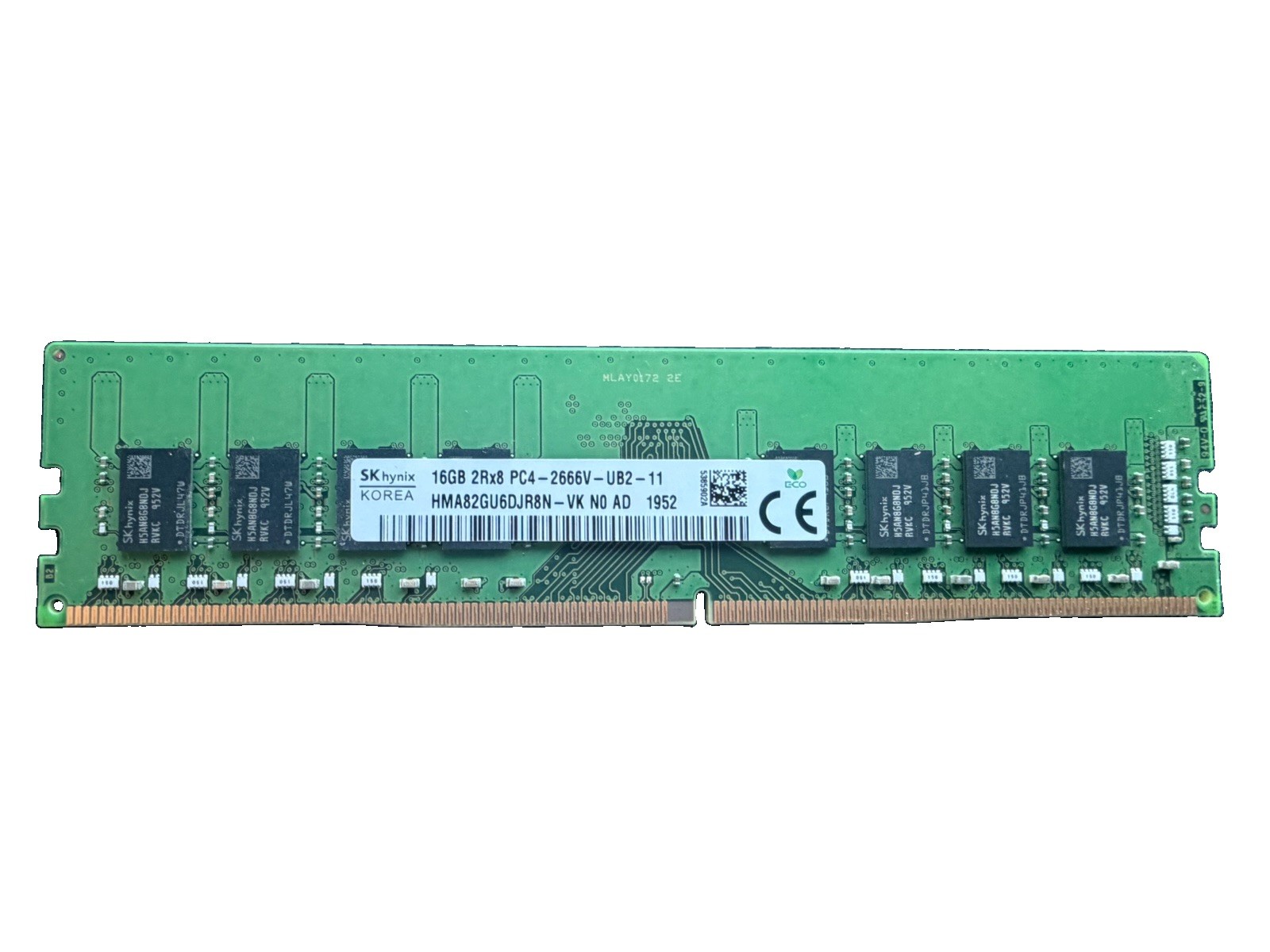 Sk Hynix 16GB 2Rx8 PC4-2666V -UB2 Desktop Memory RAM HMA82GU6DJR8N-VK, WORKING Sk Hynix 16GB 2Rx8 PC4-2666V -UB2 Desktop Memory RAM HMA82GU6DJR8N-VK, WORKING