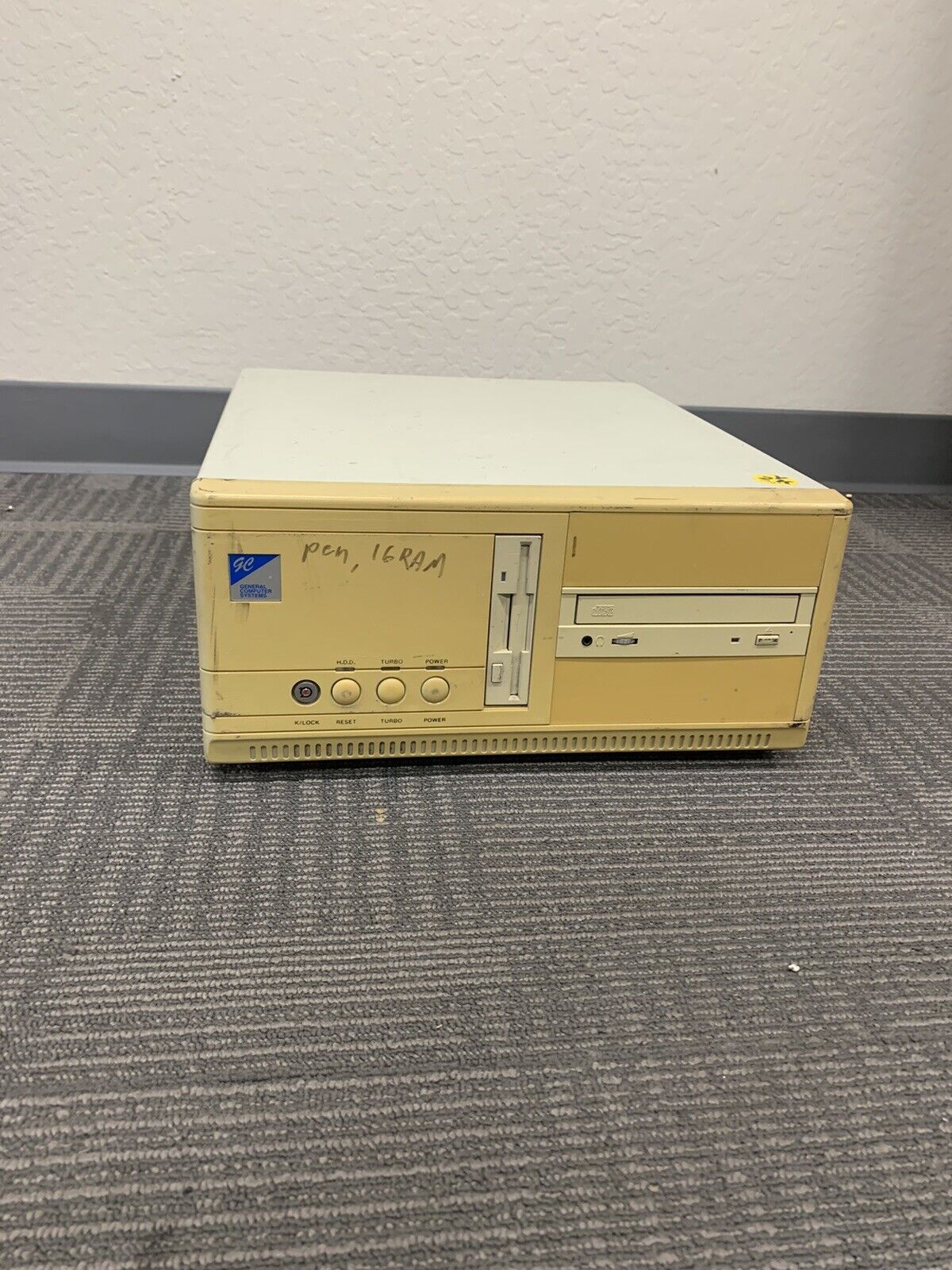 Vintage Baby AT Computer Desktop Case with CD/Floppy + PSU