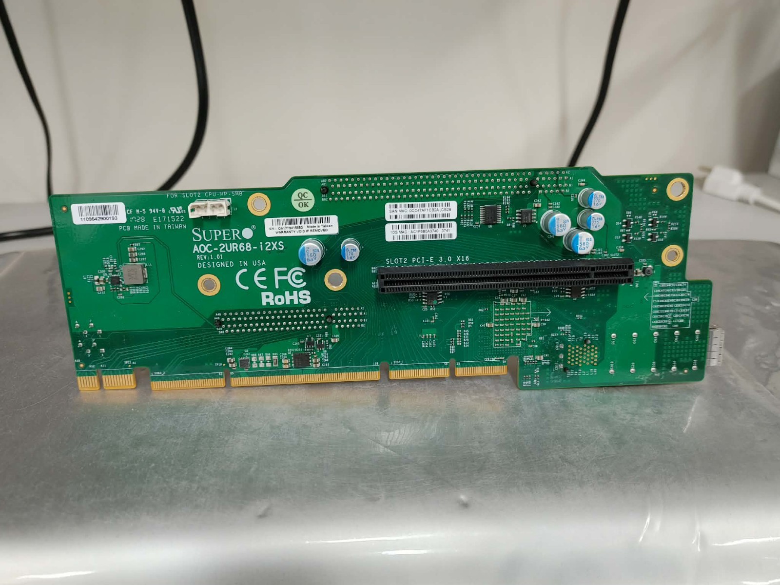 Supermicro AOC-2UR68-i2XS 2U Ultra Riser Card Supermicro AOC-2UR68-i2XS 2U Ultra Riser Card