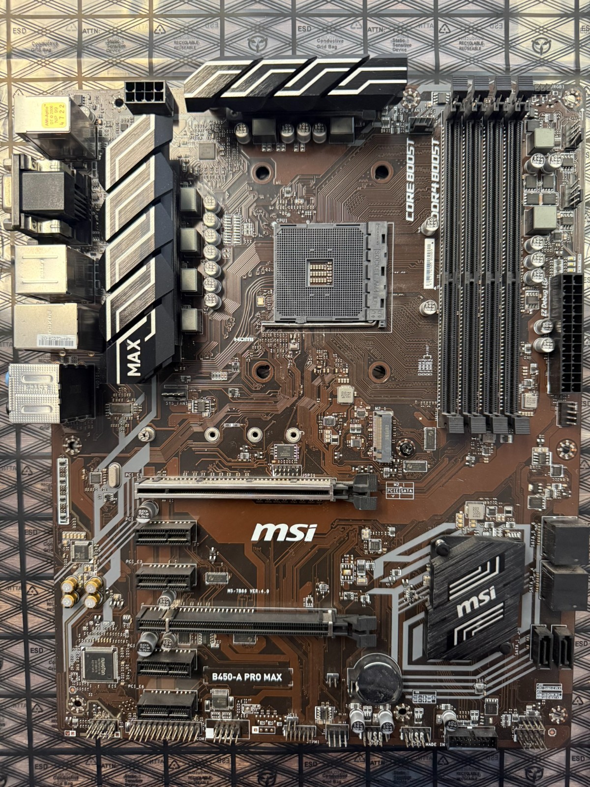 MSI B450M-A PRO MAX AMD ATX Motherboard MSI B450M-A PRO MAX AMD ATX Motherboard