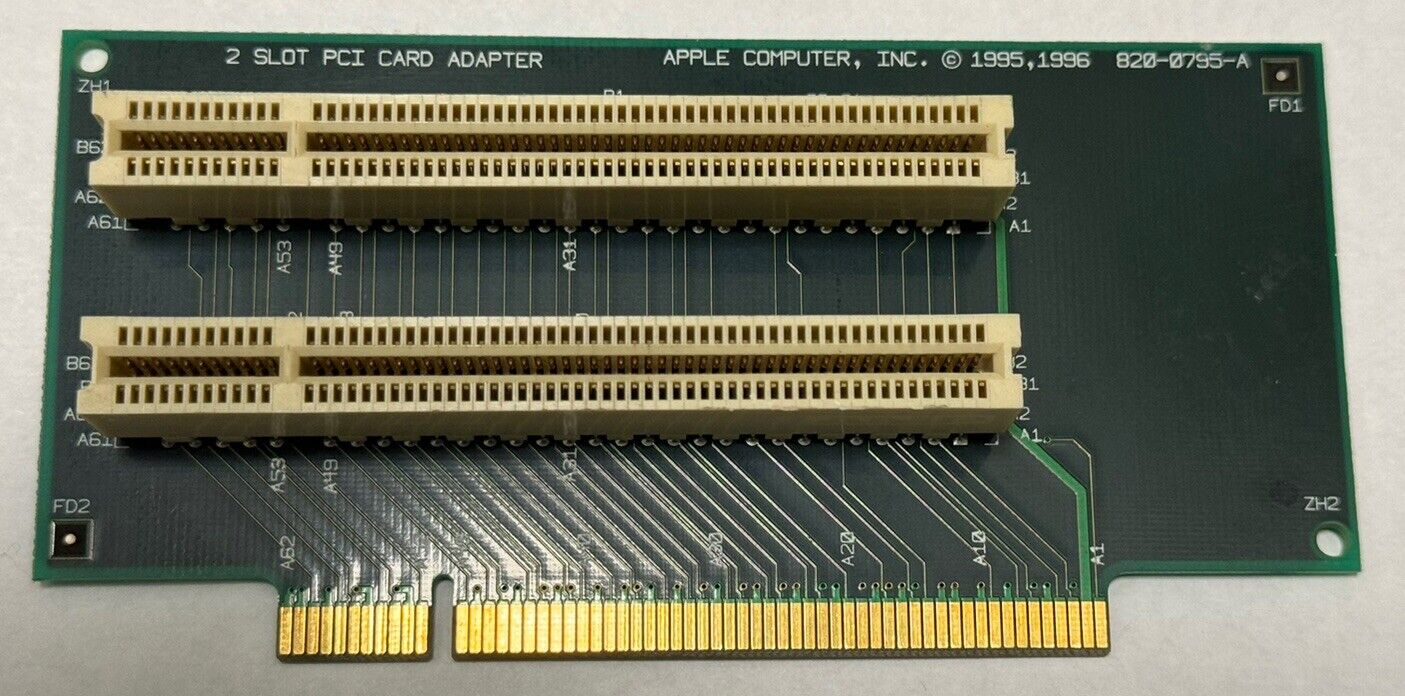 💻 VTG Apple 2-Slot PCI Riser Card Adapter 820-0795-A 1995-96 Performa Macintosh