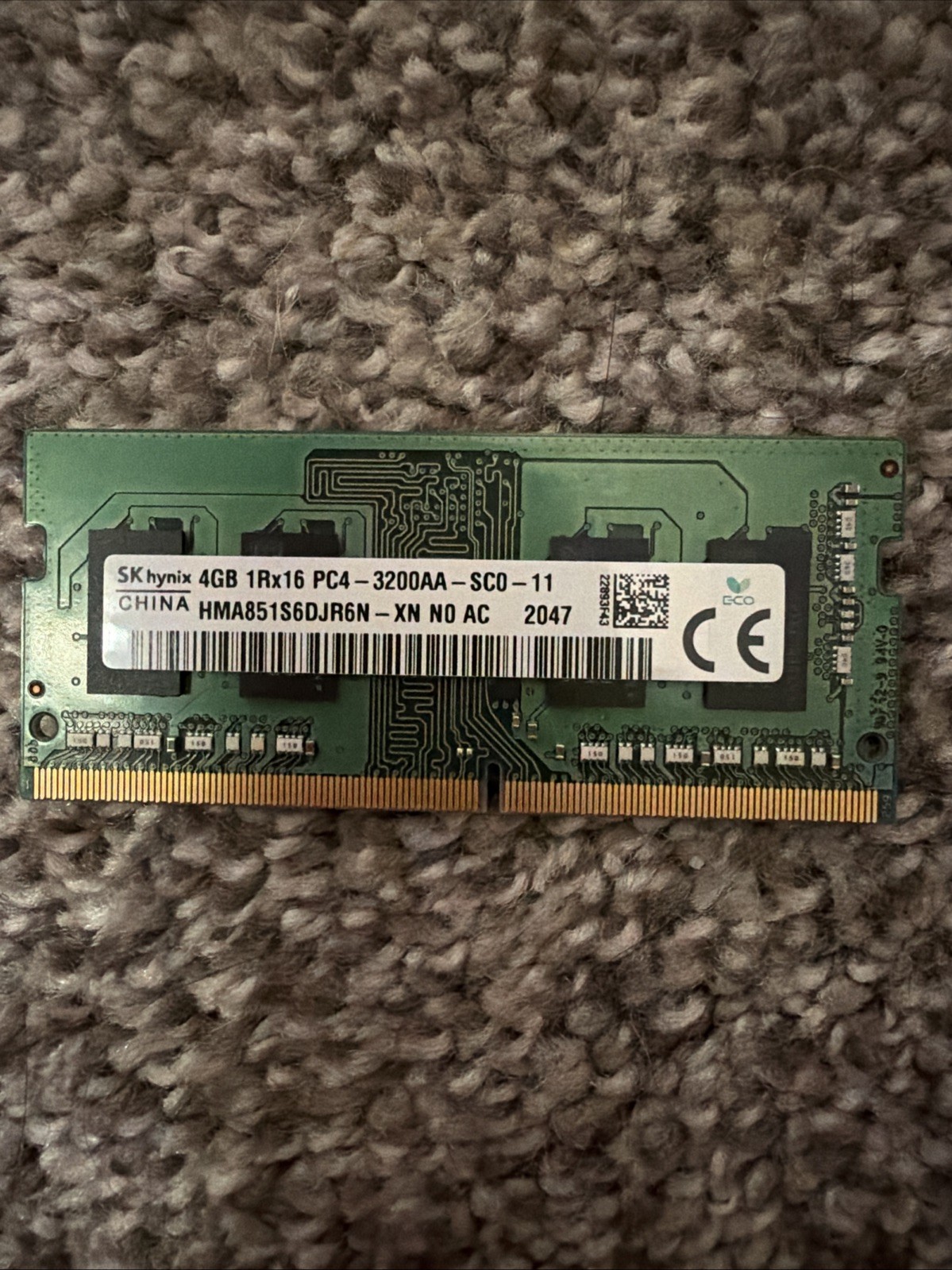 SK Hynix 4GB DDR4 3200MHz SODIMM Ram Laptop One Stick SK Hynix 4GB DDR4 3200MHz SODIMM Ram Laptop One Stick
