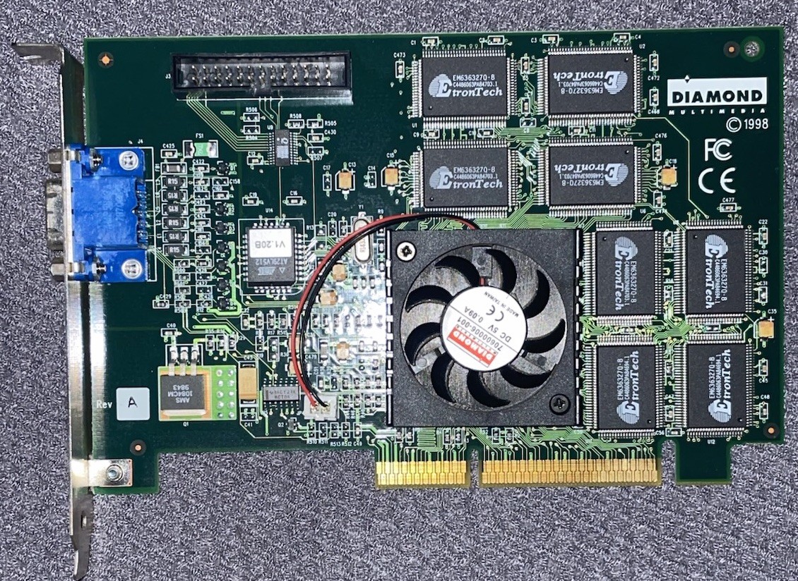 Vintage Diamond Monster Fusion 3dfx Voodoo Banshee 16mb AGP Video Card - Working Vintage Diamond Monster Fusion 3dfx Voodoo Banshee 16mb AGP Video Card - Working