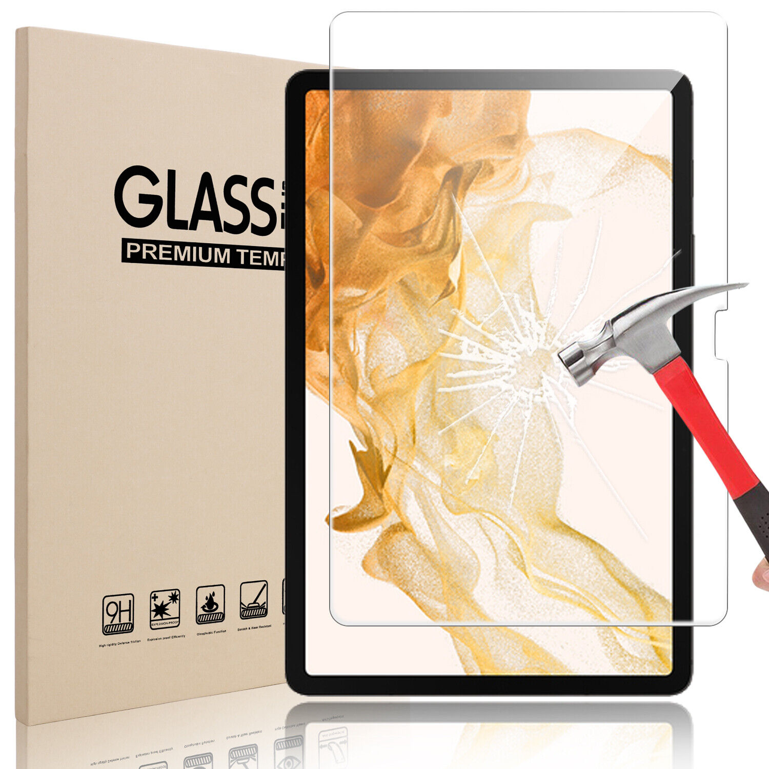 For Samsung Galaxy Tab S9 Ultra S8 S7 Plus S7 FE Tempered Glass Screen Protector