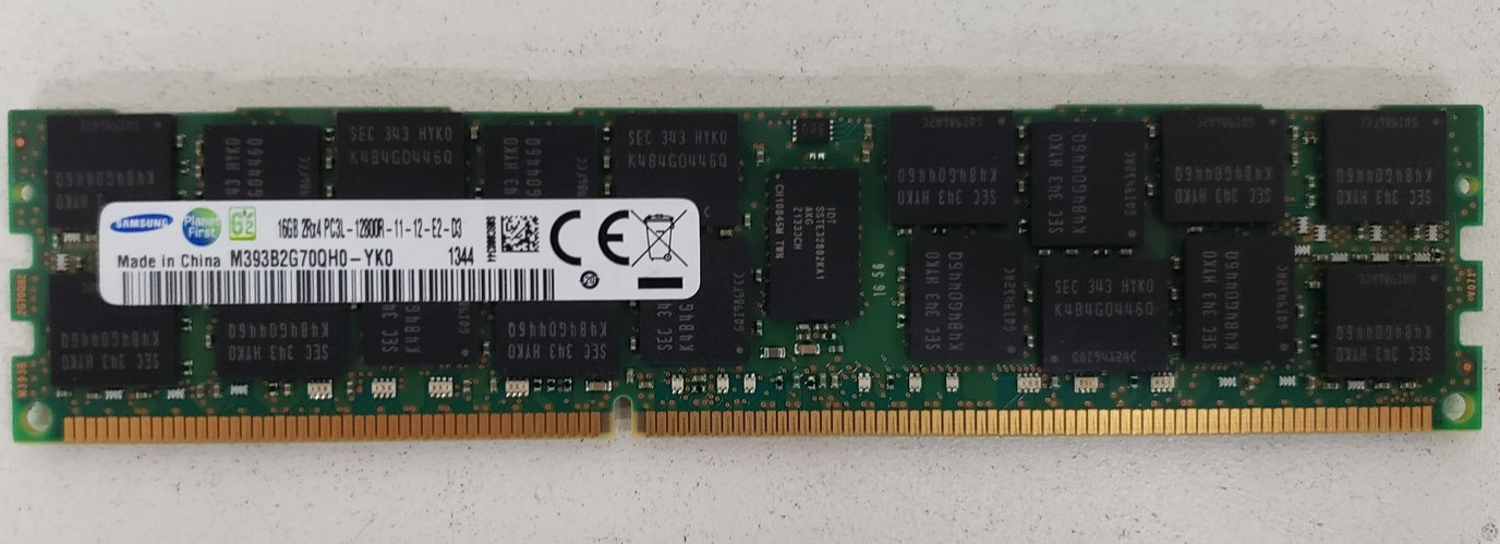 Samsung 16GB PC3L-12800R 2Rx4 DDR3L-1600 ECC RDIMM Server RAM M393B2G70QH0-YK0. Samsung 16GB PC3L-12800R 2Rx4 DDR3L-1600 ECC RDIMM Server RAM M393B2G70QH0-YK0.