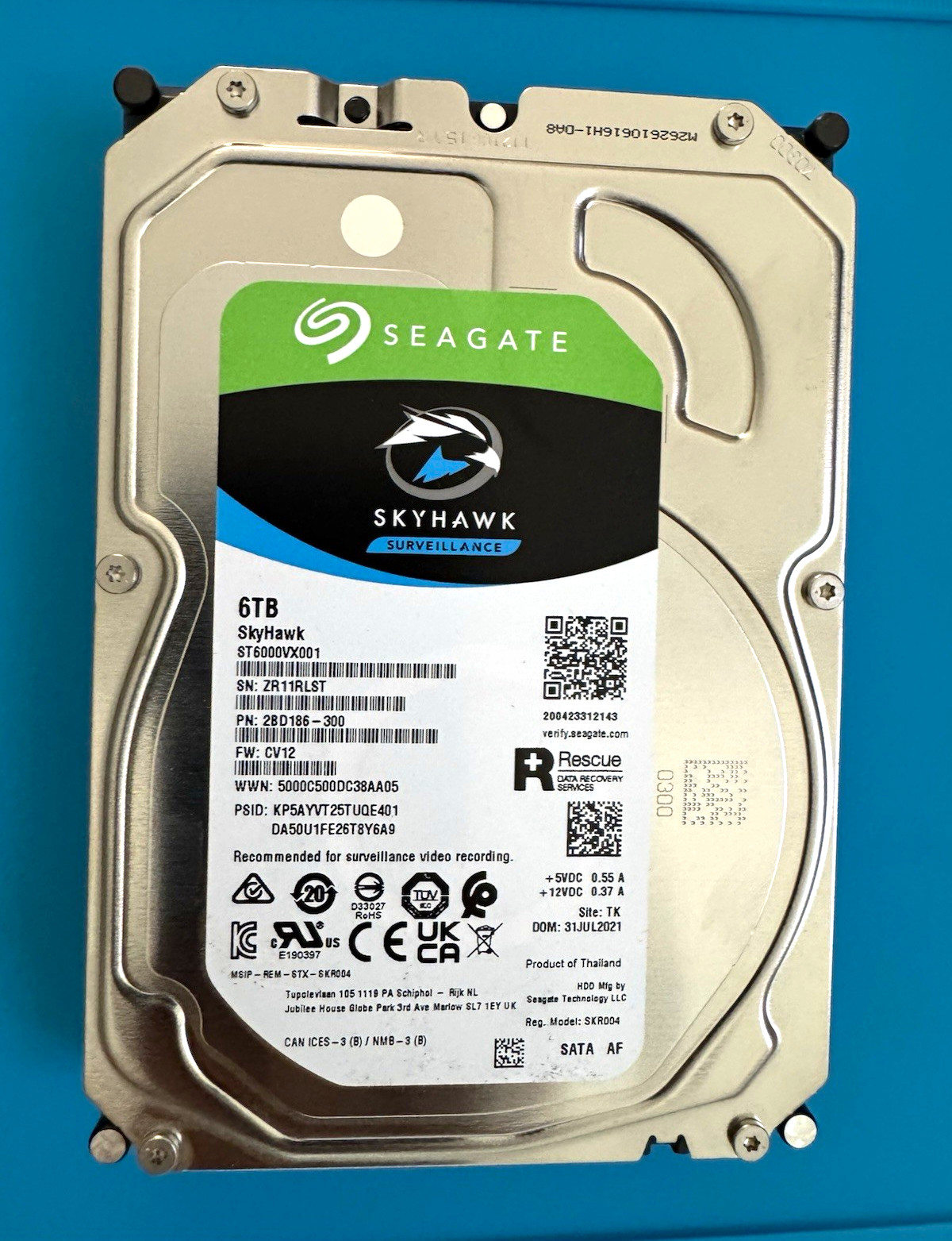 Seagate SkyHawk 6TB 3.5in SATA 6Gb/s Surveillance HDD ST6000VX001 Seagate SkyHawk 6TB 3.5in SATA 6Gb/s Surveillance HDD ST6000VX001
