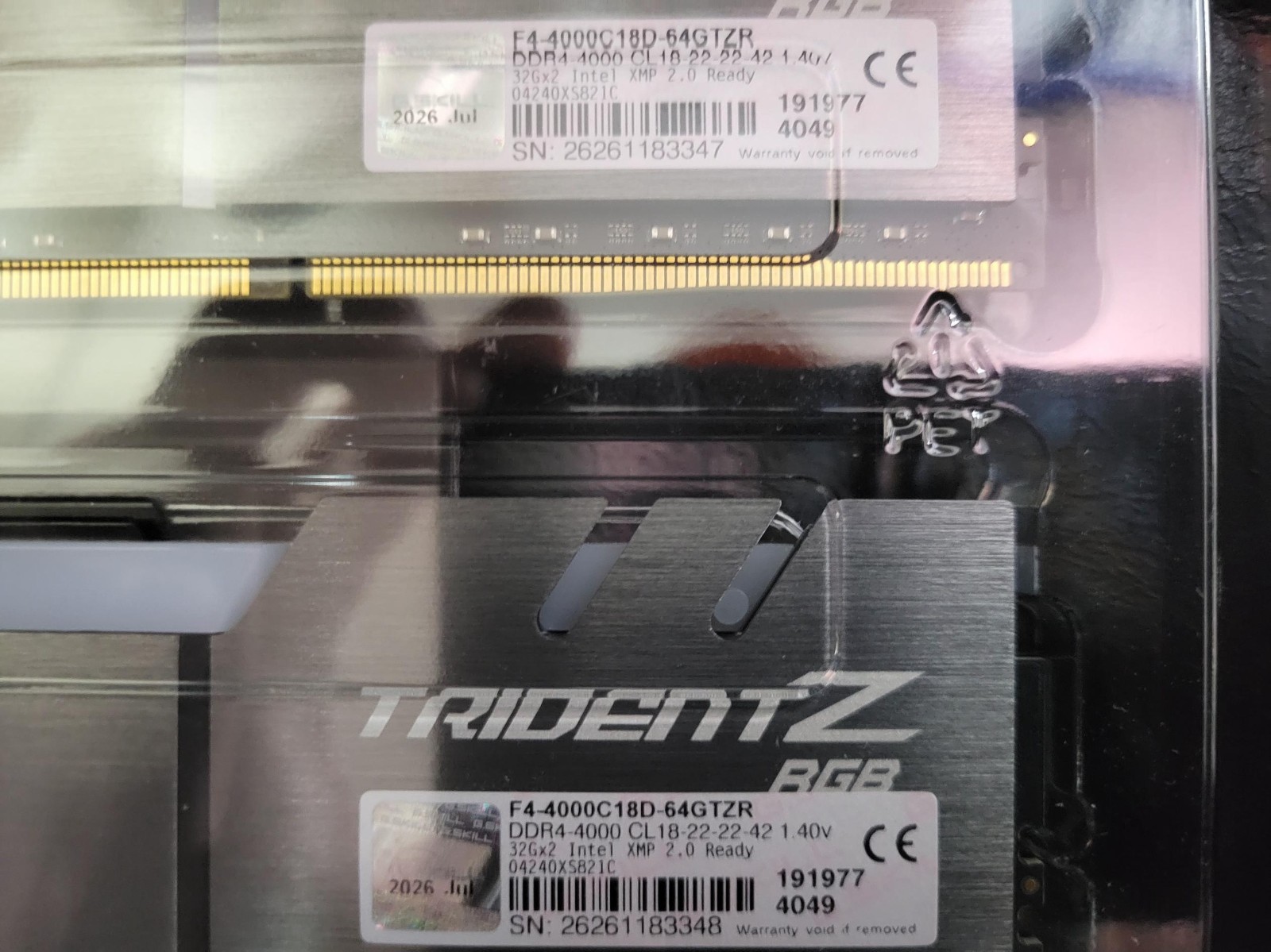 G.SKILL Trident-Z RGB 64GB (2x32GB) DDR4-4000 - NEW, July 2026 