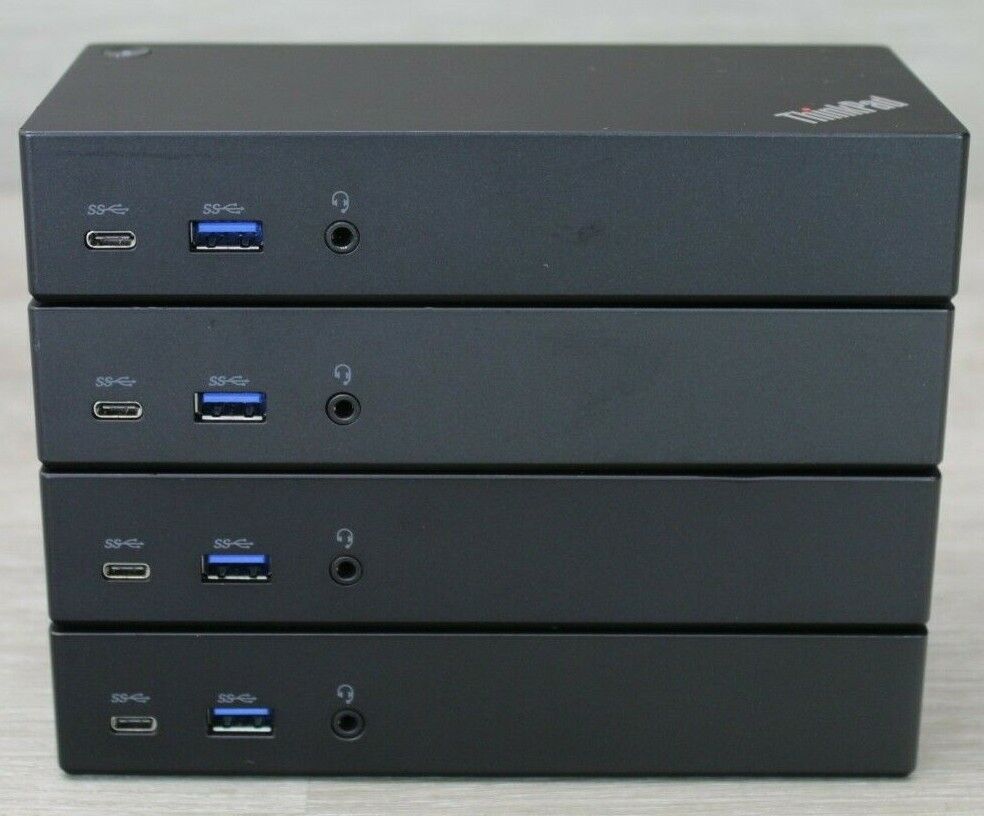 Lot of 4 Lenovo ThinkPad USB-C DK1633 Docking Station 40A9 w/ 90w AC Adapters