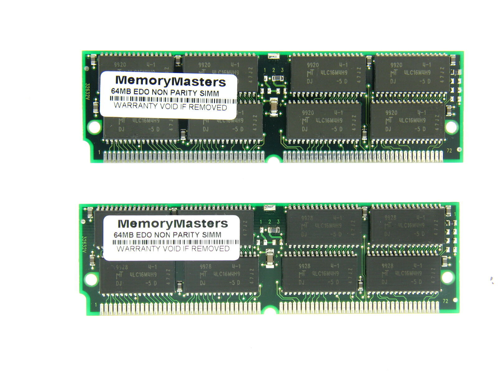 128MB 2x 64MB EDO DRAM SIMM 72p Memory RAM 72pin 16x4 ICs 60ns USED 128MB 2x 64MB EDO DRAM SIMM 72p Memory RAM 72pin 16x4 ICs 60ns USED