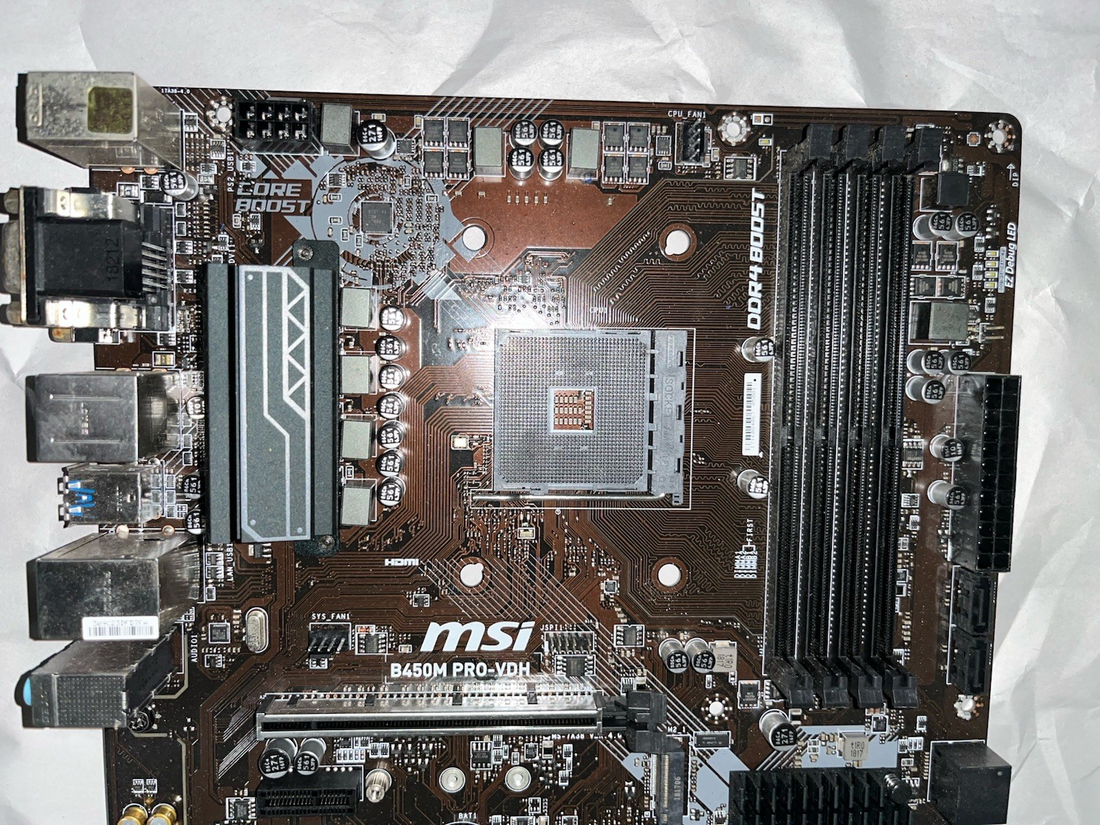 MSI B450M PRO-VDH MAX MicroATX AM4 DDR4 HDMI AMD Motherboard MSI B450M PRO-VDH MAX MicroATX AM4 DDR4 HDMI AMD Motherboard