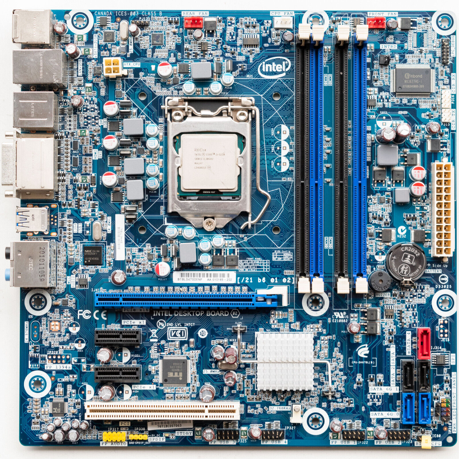 3rd Gen Ivy Bridge Intel DH67BL G10189-202 LGA1155 Motherboard MicroATX DDR3
