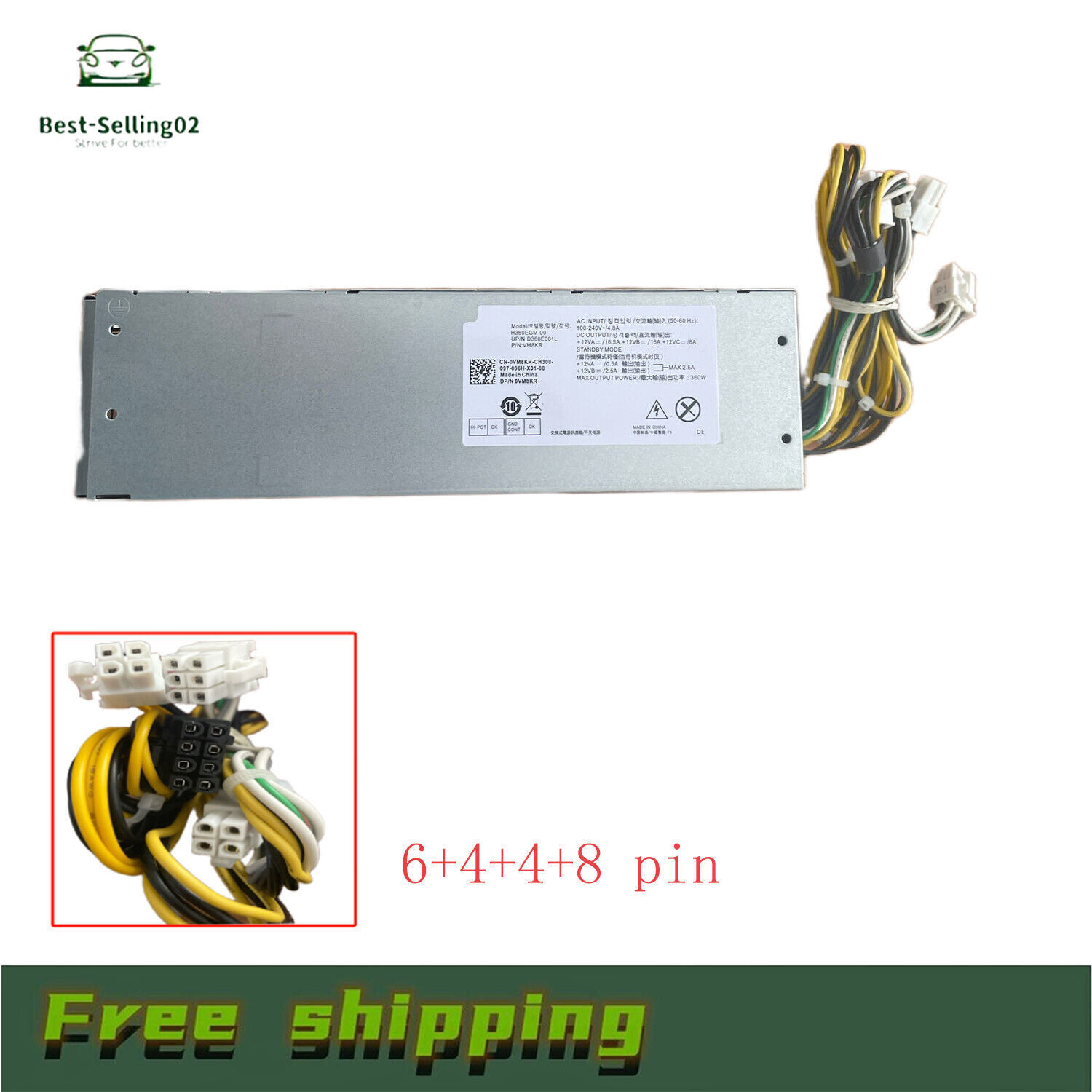 New Switching Power Supply FIT For Dell G5 5090 XPS 8940 360W  L360EPS-00 US