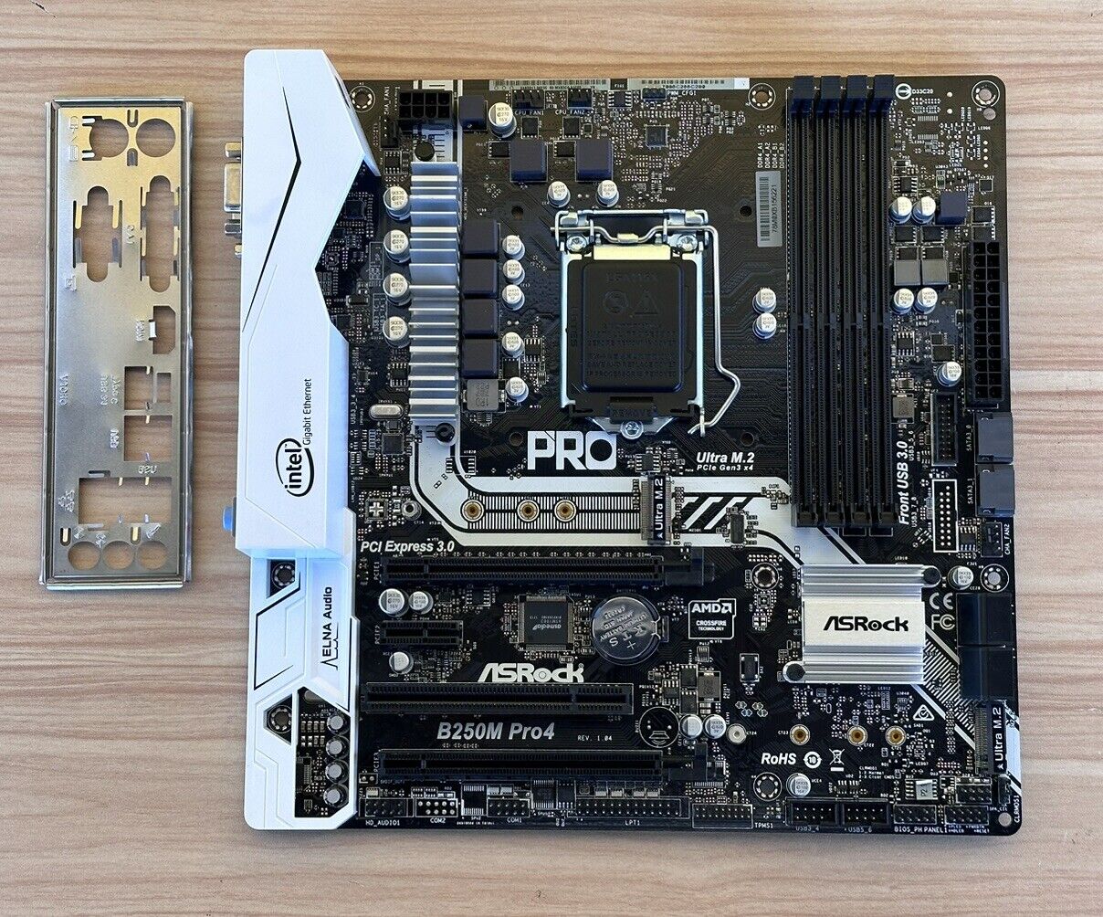 ASROCK Micro ATX  Motherboard B250M PRO4 Chipset Intel 250, DDR4, LGA 1151