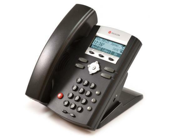 POLYCOM IP 335 VOIP BUSINESS PHONE WITH HEADSET AND STAND