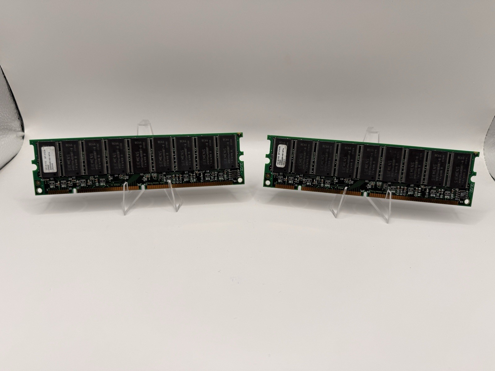 256MB (2x128MB) PC100 ECC SDRAM 168-Pin RAM SP-3163A Siemens Chips Tested 256MB (2x128MB) PC100 ECC SDRAM 168-Pin RAM SP-3163A Siemens Chips Tested