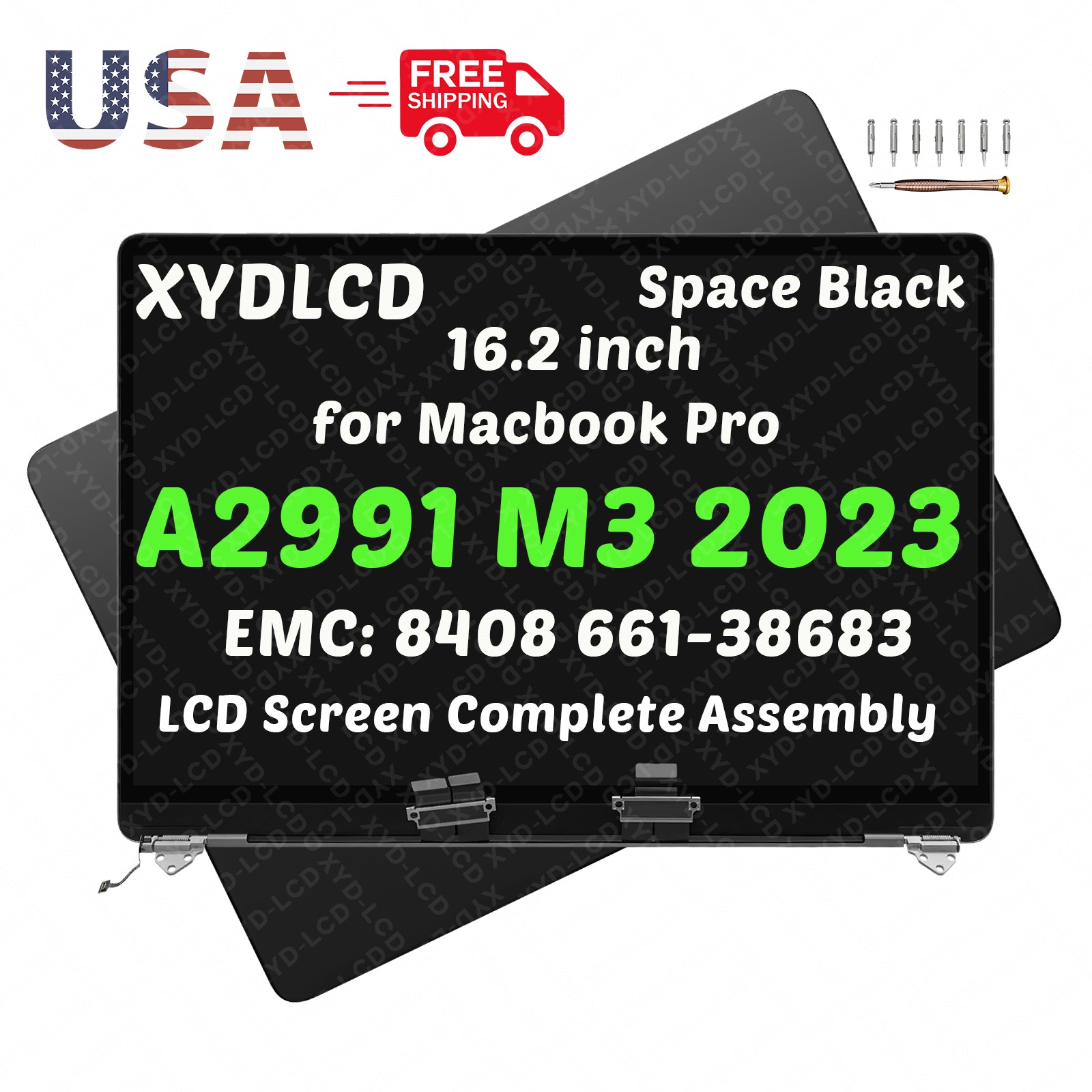 for Macbook Pro A2991 M3 2023 EMC8408 LCD Screen Display Replacement Space Black for Macbook Pro A2991 M3 2023 EMC8408 LCD Screen Display Replacement Space Black