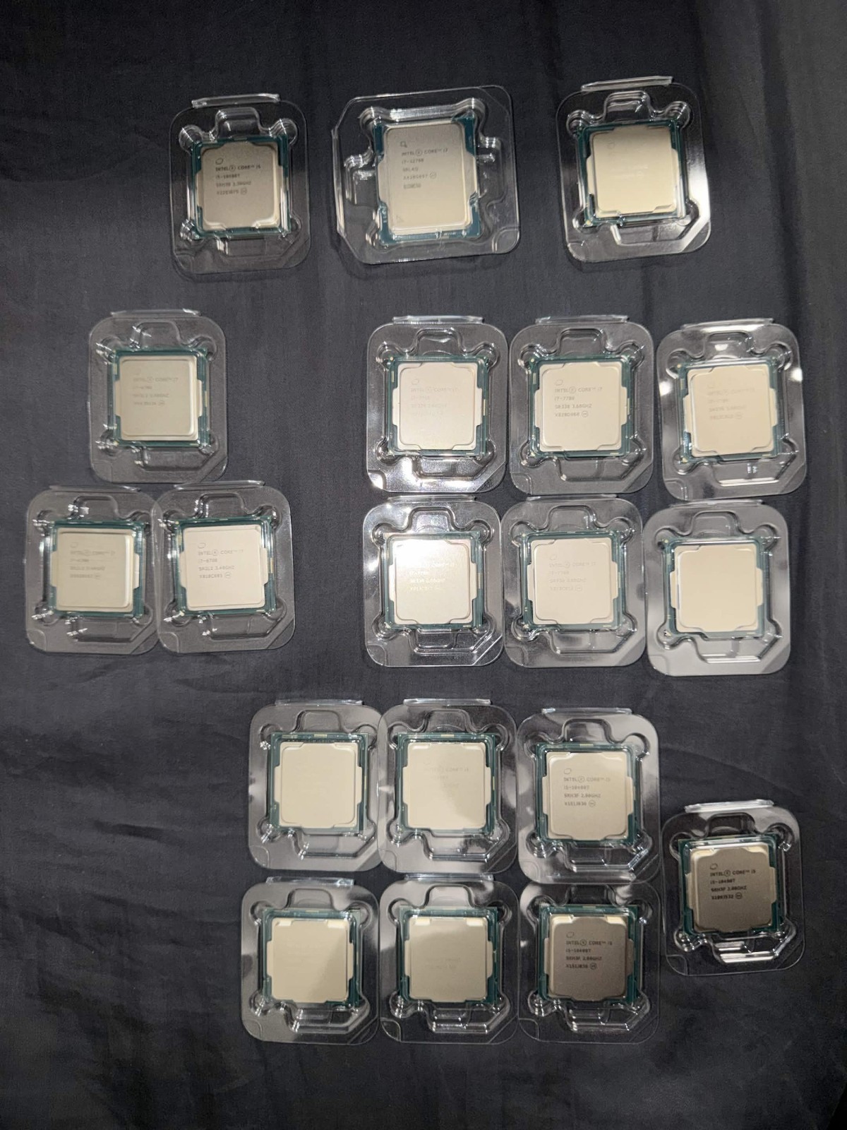 Bulk Lot of 19x Intel Core CPUs i7 12700 / i5 10400T 10500T / i7 8700 7700 6700 Bulk Lot of 19x Intel Core CPUs i7 12700 / i5 10400T 10500T / i7 8700 7700 6700