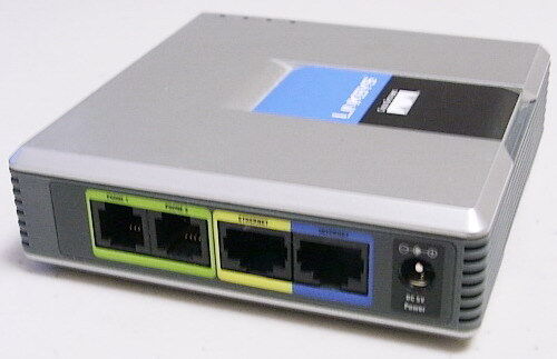 Unlocked Cisco / Linksys SPA2102 VoIP 2FXS Phone Adapter with Router