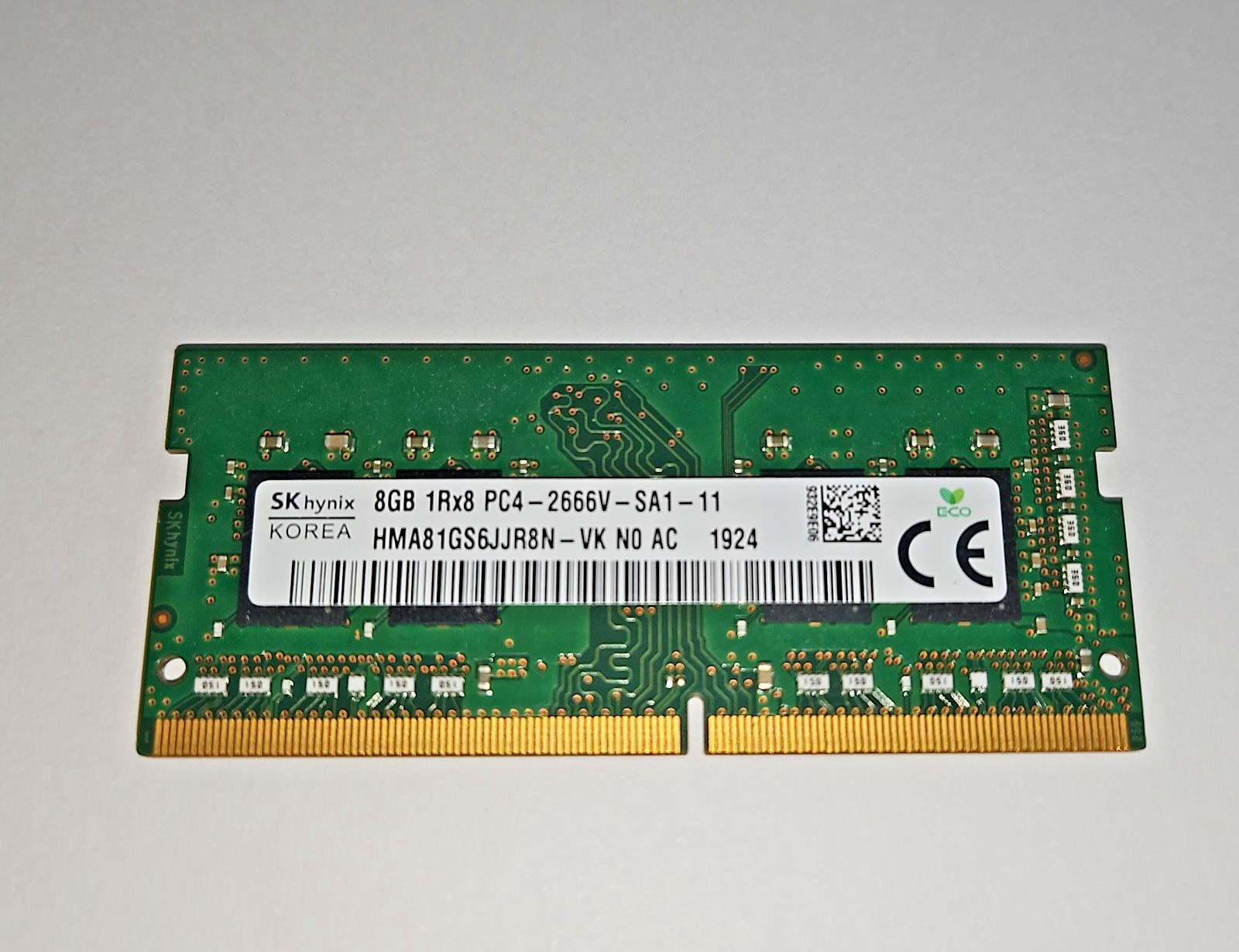 SK hynix 8GB DDR4-2666 PC4-2666V SO-DIMM Non-ECC HMA81GS6JJR8N-VK Memory RAM SK hynix 8GB DDR4-2666 PC4-2666V SO-DIMM Non-ECC HMA81GS6JJR8N-VK Memory RAM