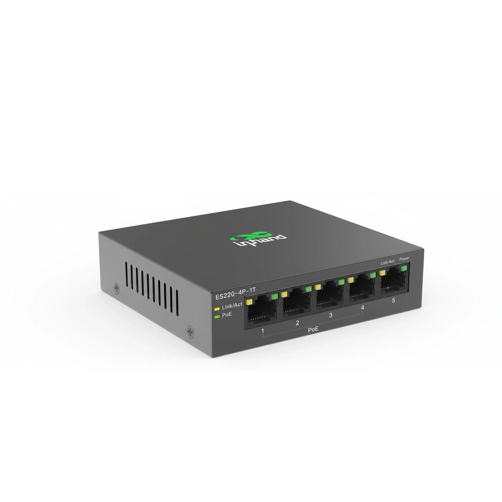 5Ports Gigabit Network Switch w/ 4 PoE+ Ports Total 52W each port 30W Plug&Play 5Ports Gigabit Network Switch w/ 4 PoE+ Ports Total 52W each port 30W Plug&Play