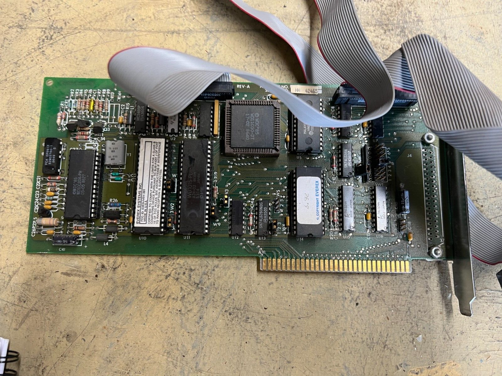 EVEREX SYSTEMS EV-391 8-bit ISA MFM Disk Controller Card for IBM PC XT AT Clones