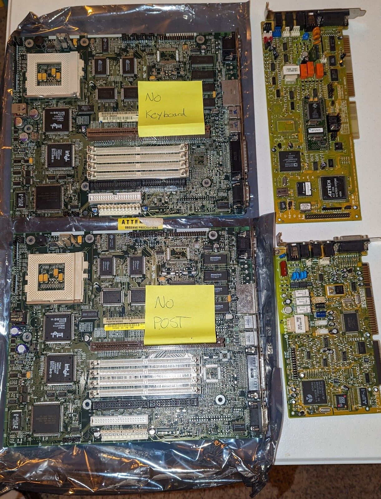 2 Vintage Packard Bell Socket 7 Motherboards (Possibly 680?) - Issues Read