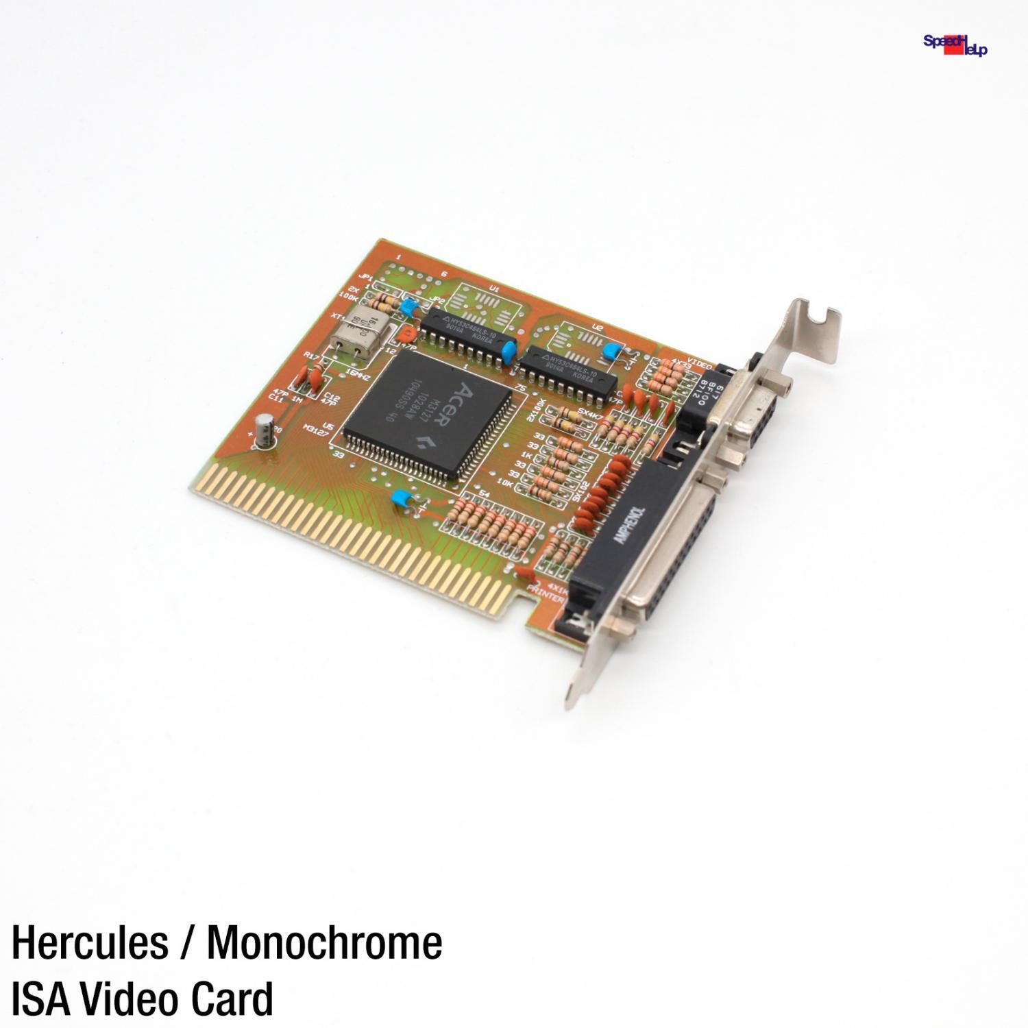 Acer M3127 Hercules Monochrome Isa 8-BIT Video Card Graphics Adapter