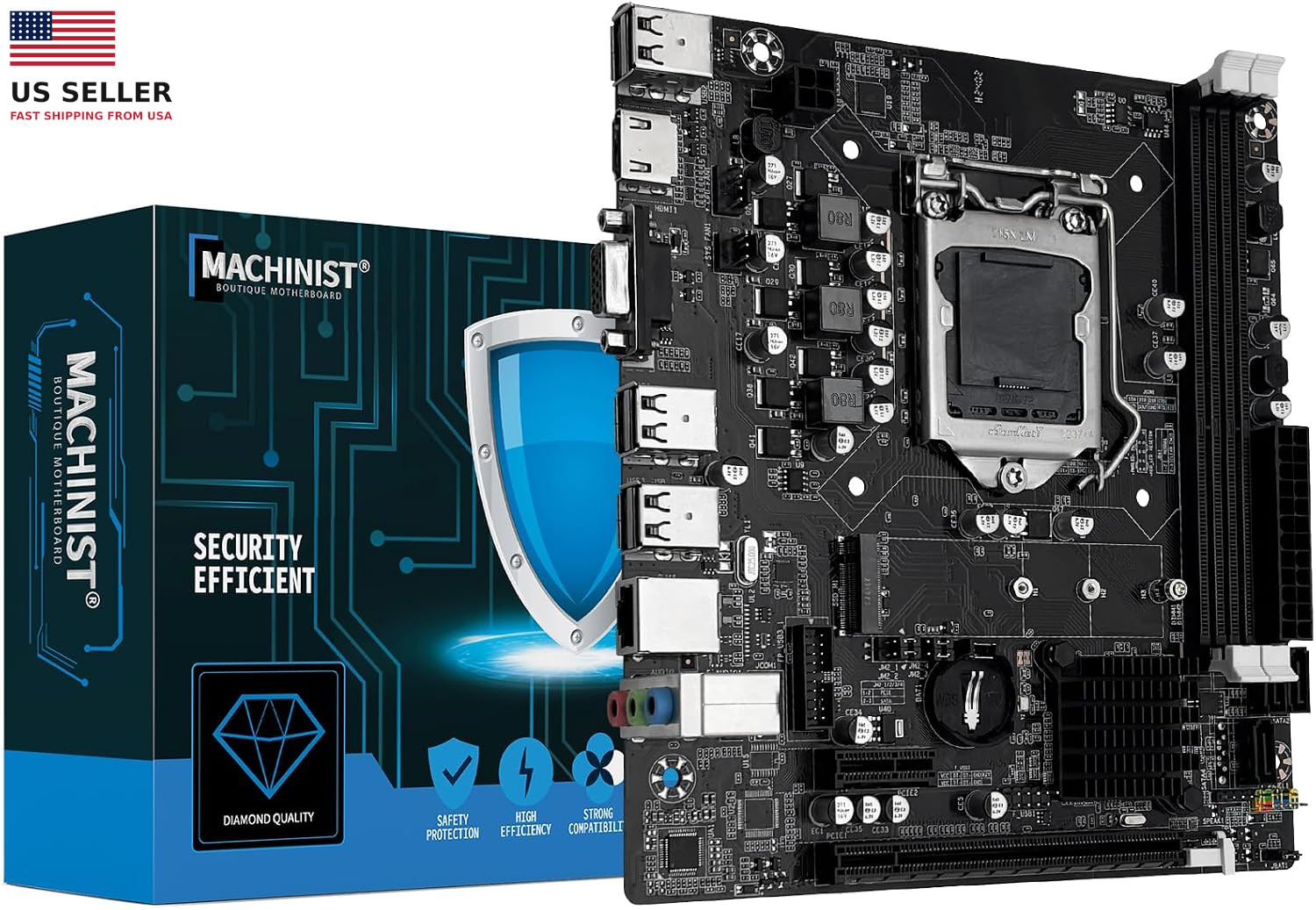 H61 LGA 1155 (Intel 2Th/3Th Gen) Gaming Motherboard, Flex-Atx Computer Motherbo