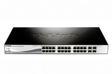 D-LINK DGS-1210-28P 28 PORT SMART MANAGED GIGABIT POE SWITCH 24 POE 4SFP picture