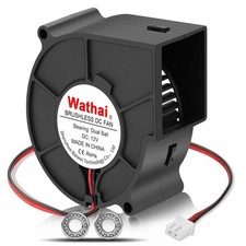 Wathai 75mm x 30mm 12V Blower Cooling Fan Dual Ball 12 Volt DC Centrifugal... picture