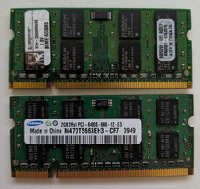 2GB Kingston/Samsung DDR2 800 MHz Laptop RAM 200-Pin SO-DIMM PC2-6400S PC2-6400 picture