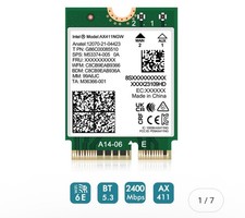 NICGIGA WiFi 6E Intel AX411 NGW Wireless Card – CNVio2, Bluetooth 5.3, Open Box picture