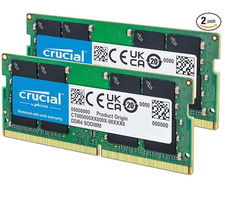 Crucial 32GB KIT 2 x 16GB DDR4 3200MHz PC4-25600 SODIMM Memory CT2K16G4SFRA32A picture
