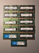Lot of 11 x 16GB DDR4 Laptop RAM SO-DIMM Samsung SK Hynix Crucial Mixed Speeds picture