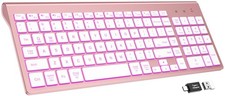 SABLUTE Wireless Keyboard with 7 Colored Backlits, Rechargeable Silent Compac... picture