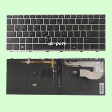 Silver New US Keyboard Backlit for HP EliteBook 840 G5 G6 845 G5 G6 846 G5 G6 picture