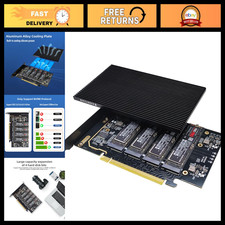 PCIe 4.0 x16 to M.2 NVMe SSD Expansion Card with Heatsink, Supports 4 x 2280 M.2 picture