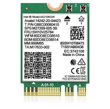 NICGIGA Intel AX210 WiFi 6E Wireless Card Bluetooth 5.3 M.2 NGFF Tri-Band New picture