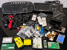 PC Computer Parts Lot Keyboards Corsair Cables RAM SSD HDD Boards & Accessories picture