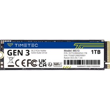 Timetec 1TB SSD NVMe PCIe Gen3x4 8Gb/s M.2 2280 3D NAND High Performance SLC ... picture