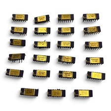 Vintage Motorola MCM6616L6 4116 Ceramic RAM IC Lot of 23 16K 1978 Gold picture