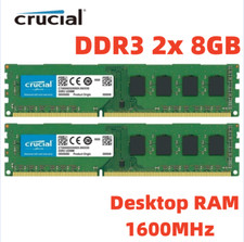 Crucial 16GB (2x 8GB) Kit DDR3 1600MHz PC3-12800 UDIMM Desktop 240-Pin CL11 RAM picture