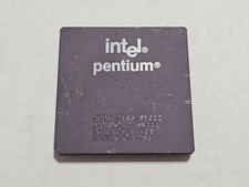 Vintage Intel Pentium 133 MHz CPU Ceramic Gold Processor A80502133 SY022 picture