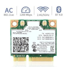 Intel 7260HMW Dual-Band Wireless-AC Card, 802.11ac WiFi + Bluetooth 4.0 for PC picture