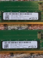 Lot of 2 16gb Micron DDR5 ECC UDIMM (2x16GB) PC5-5600B MTC10C1084S1EC56BD1 picture