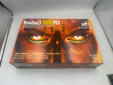3DFX Voodoo 3 3000 16MB PCI w/box cd and manual - VINTAGE RETRO - HISTORY picture
