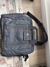 Vintage Apple Logo Macintosh Black Canvas Laptop Case Messenger Bag 15