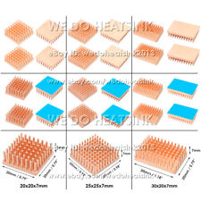 20x20x7mm 25x25x7mm 30x20x7mm Pure Copper Heatsink Without or With Thermal Tape picture